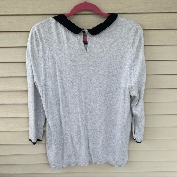 Elle Flocked Dot Crewneck Sweater Size XL - Picture 3 of 12